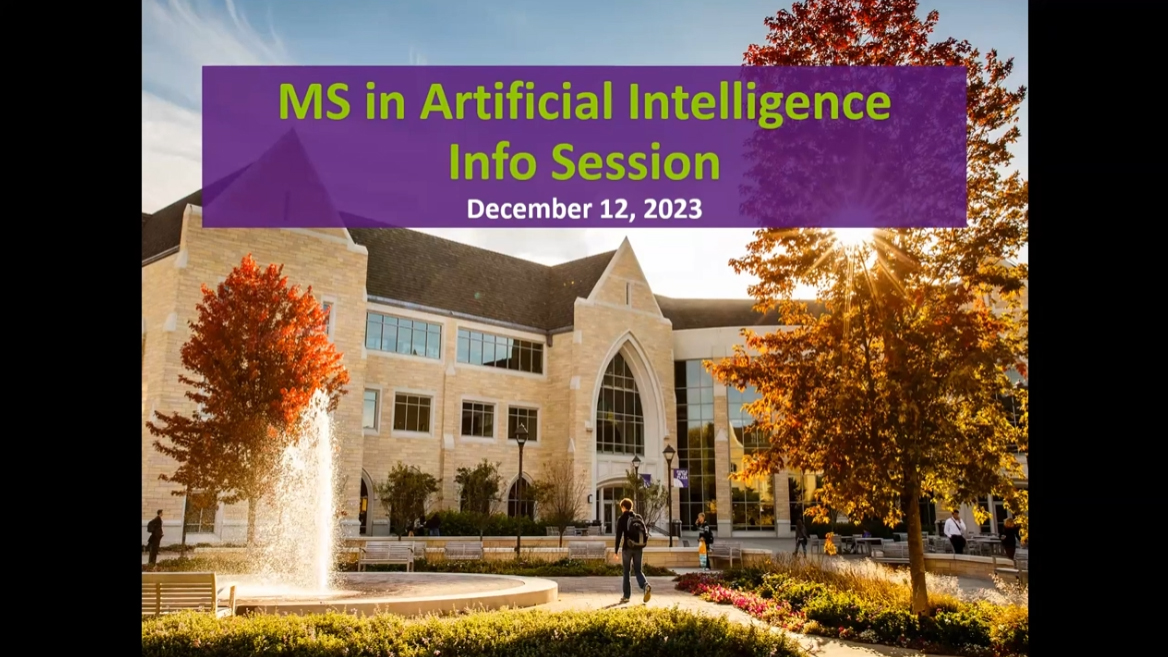 MS in AI information session presentation screenshot