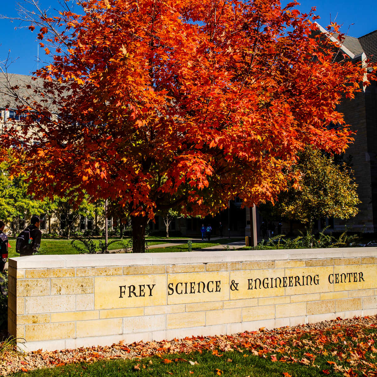 the front of Frey Science and Engineering Center